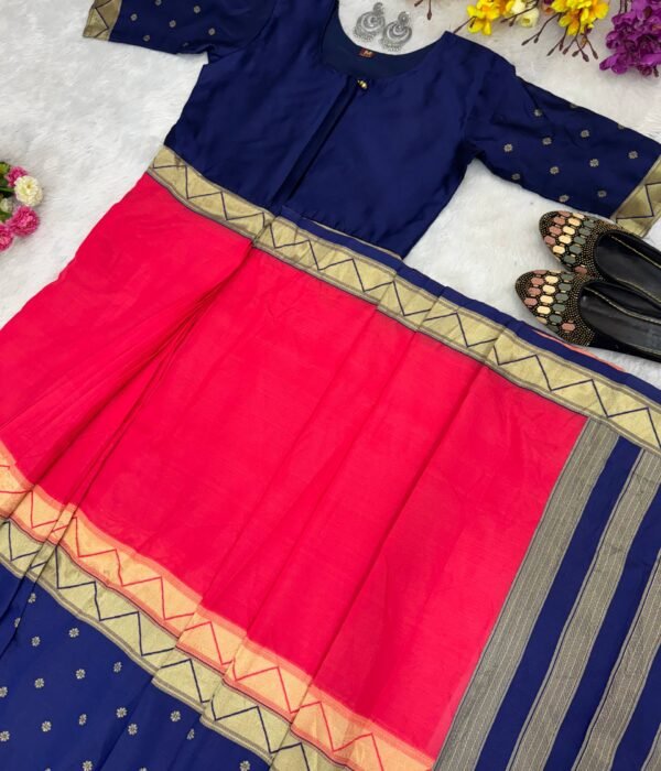 SGT 237 Mysore Silk Jequard Zip Gown Saree Festival Collection